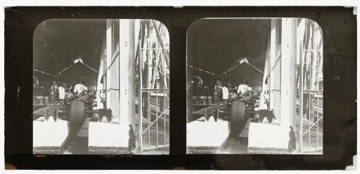 Conveyor belt in a tin factory, probably in Indonesia