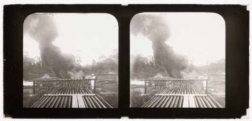 Gas combustion, probably in Indonesia