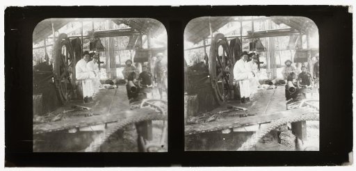 Interior of a drilling tower in Indonesia
