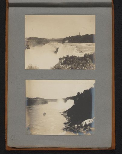 View of the Niagara Falls with the Former Honeymoon Bridge