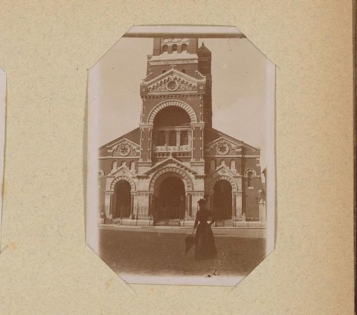 Woman at the basilica Notre-Dame de Brebières, Albert