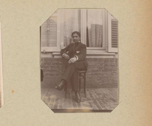 Portrait of a seated young man