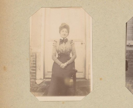 Portrait of a seated young woman