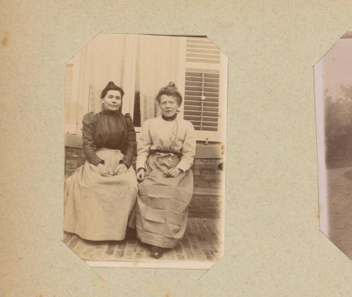 Portrait of Two Seated Young Women