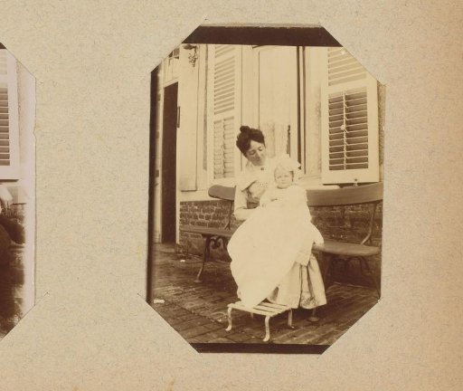 Portrait of a woman with a baby