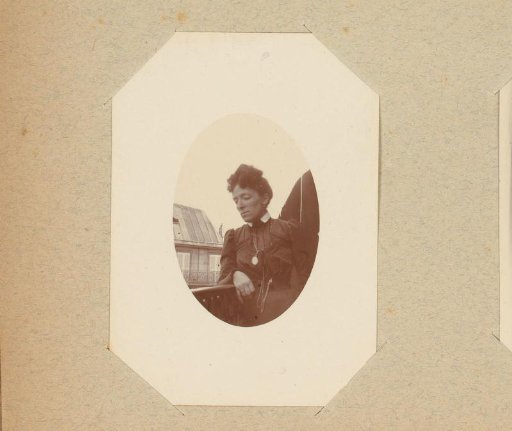 Portrait of a woman on a balcony
