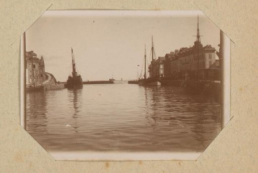 Ships in a harbor