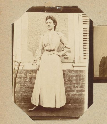 Portrait of a young woman in a dress