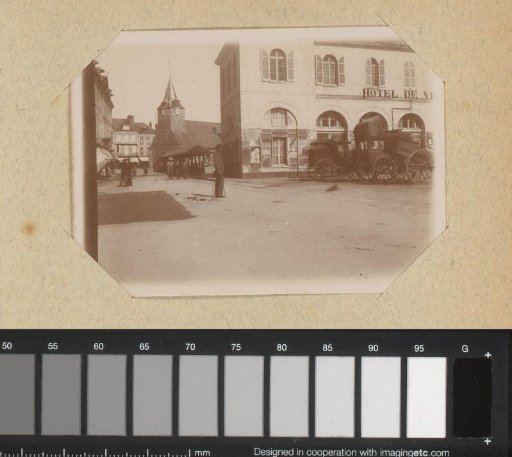 Square in a French town