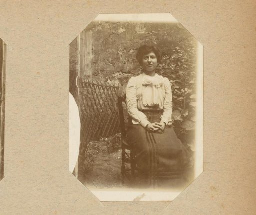 Portrait of a woman in a garden
