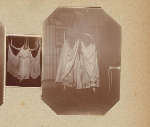 Portrait of two women in costume