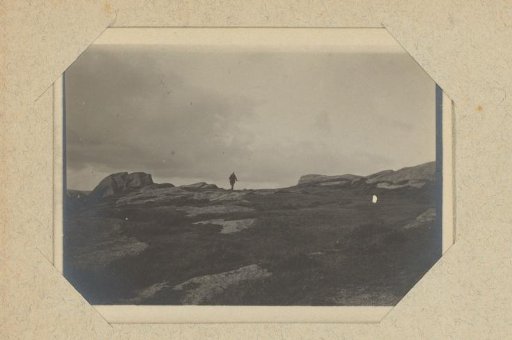 Rocky outcrops with a silhouette