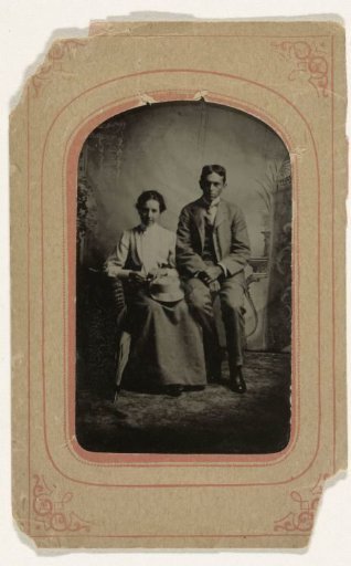 Portrait of a man and woman, Adirondack Mountains