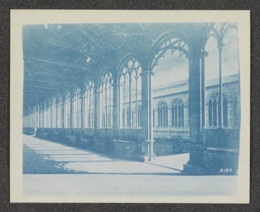 Photographic reproduction of a photograph of the cloister in the Camposanto in Pisa