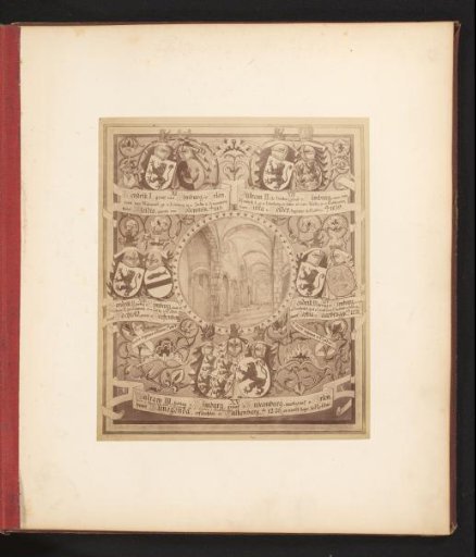 Photographic reproduction of a drawing of a genealogical tree, from Henry I, Count of Limburg, to Walram III, Count of Limburg