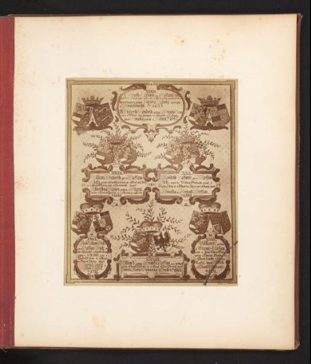 Photographic reproduction of a drawing of a genealogical tree, from Ernst Casimir of Nassau-Dietz to William IV of Orange-Nassau
