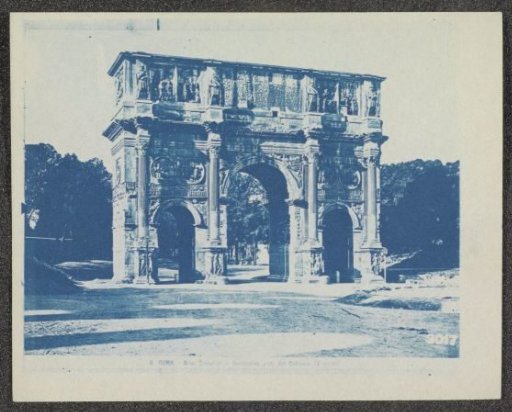Photographic reproduction of a photograph of the Arch of Constantine in Rome