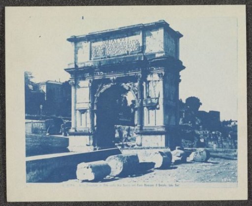Photographic reproduction of a photograph of the Arch of Titus in Rome