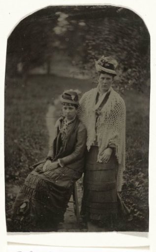 Two women in a landscape