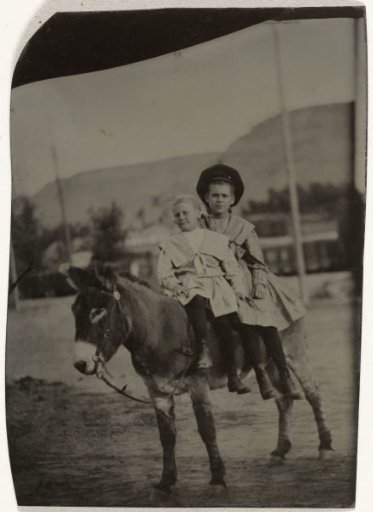 Two Children on a Donkey
