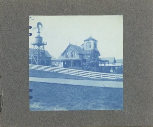 Wooden house and a windmill, United States