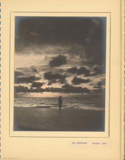 Sunset in Knokke with silhouette