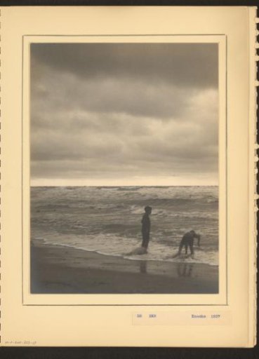 Two children in the sea near Knokke