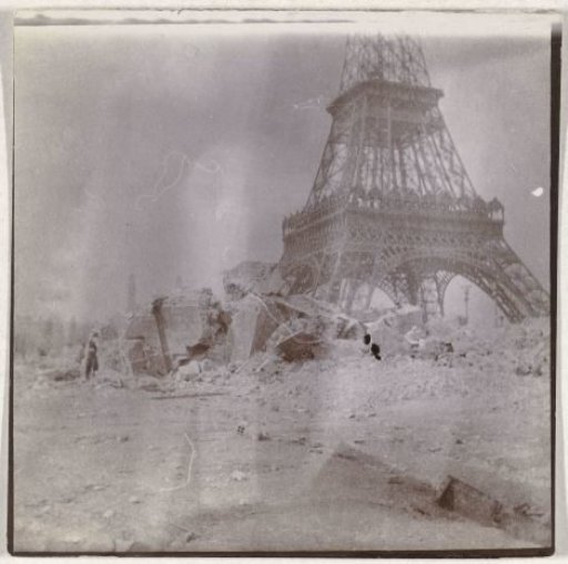 Demolition of Buildings Next to the Eiffel Tower for the 1889 World's Fair in Paris