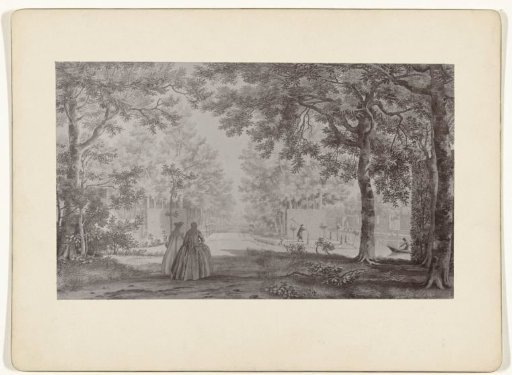 Avenue west of Castle Zeist, reproduction of a drawing