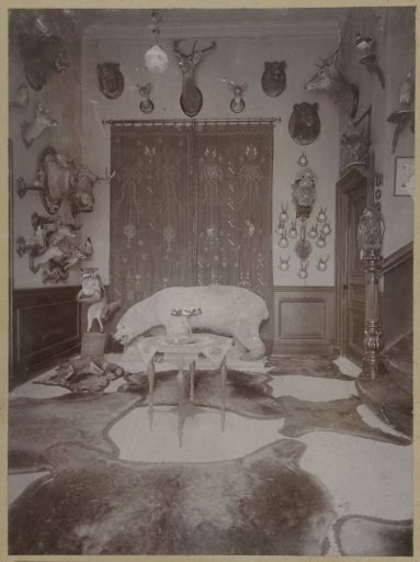 Interior of De Wildbaan, the Photographer's Residence in Driebergen, Including a Taxidermied Polar Bear