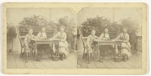 Portrait of Maarten Iman Pauw van Wieldrecht (left), Agnes Henriëtte Pauw van Wieldrecht (right) and Miss Badollet