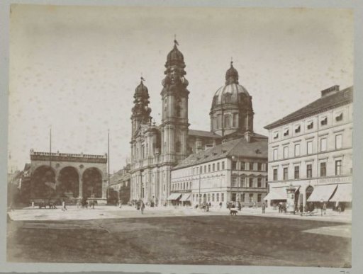 Square with the St. Luke's Church in Munich