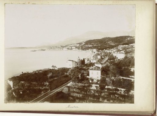 View of Menton along the coast