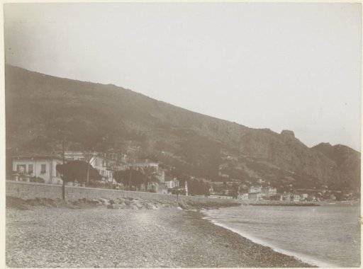 Menton seen from the beach