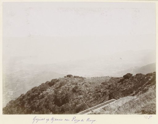 View of Ajaccio from Punta Pozzo di Borgo, Corsica, France