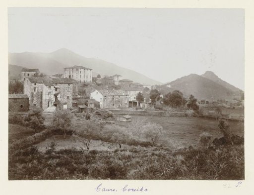 View of the village of Cauro on southern Corsica