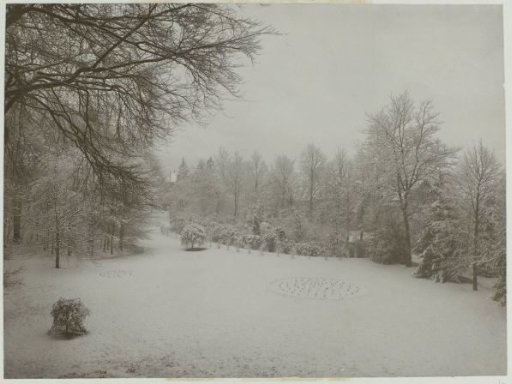 The Park at the Country House De Wildbaan, Driebergen, in the Snow