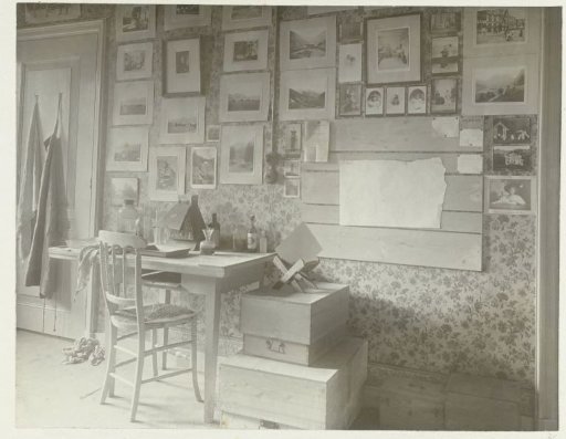 Study room in the country house De Wildbaan, Driebergen, where the photographer developed his photographs