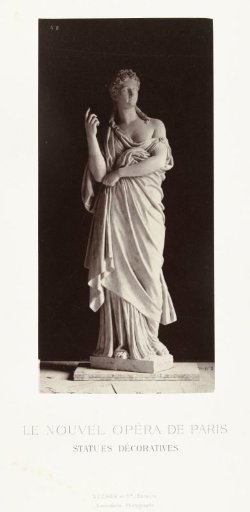 Marble statue of a woman with a toga
