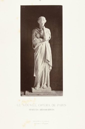 Marble statue of a woman in a toga.