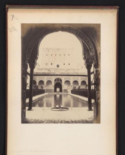 View of the Court of the Myrtles in the Alhambra, Granada, Spain