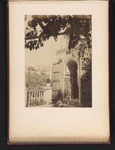 Door of the Mosque of the Koran in the Alhambra, Granada, Spain