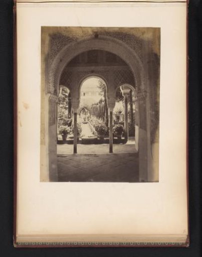 Courtyard and gallery in the Generalife Palace, Granada, Spain