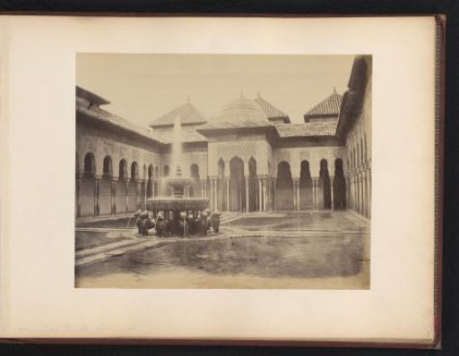 View of the Court of the Lions in the Alhambra, Granada, Spain