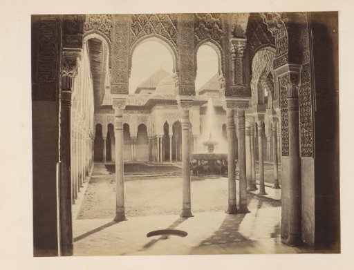 View of the Court of the Lions in the Alhambra, Granada, Spain