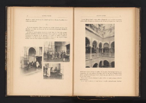 Three images of trade activities in the streets of Algiers, Algeria