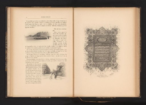 Reproduction of the first page of a Quran by Louis Jacques Bresnier