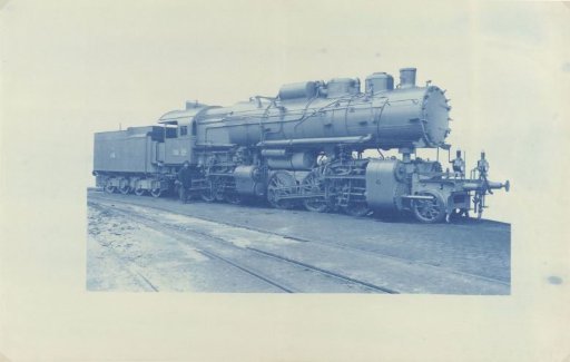 Locomotive 601.001 of the Hungarian State Railways (Magyar Államvasutak, MÁV), built by Magyar Állami Vasgyárak (MÁVAG) in Budapest in 1914, with (printed on a separate sheet) technical specifications