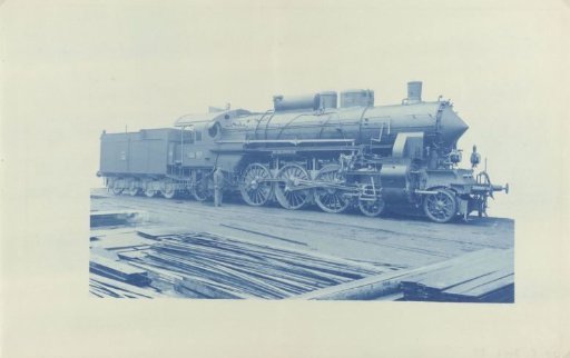 Locomotive 301.501 of the Hungarian State Railways (Magyar Államvasutak, MÁV), built by Magyar Állami Vasgyárak (MÁVAG) in Budapest in 1912, with (printed on a separate sheet) technical specifications