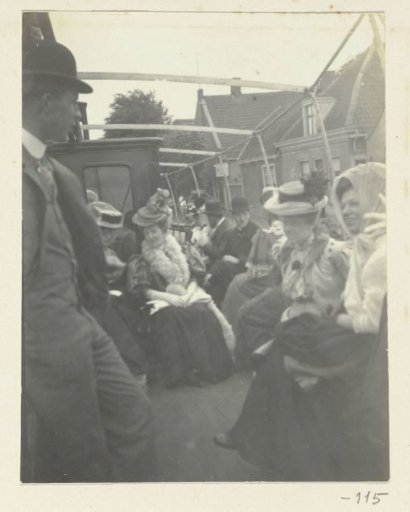 On board a boat at a wedding or celebration